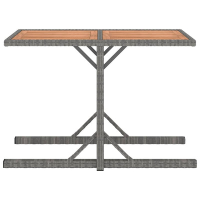 vidaXL 3 Piece Garden Dining Set Solid Acacia Wood & Poly Rattan Anthracite