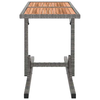 vidaXL 3 Piece Garden Dining Set Solid Acacia Wood & Poly Rattan Anthracite