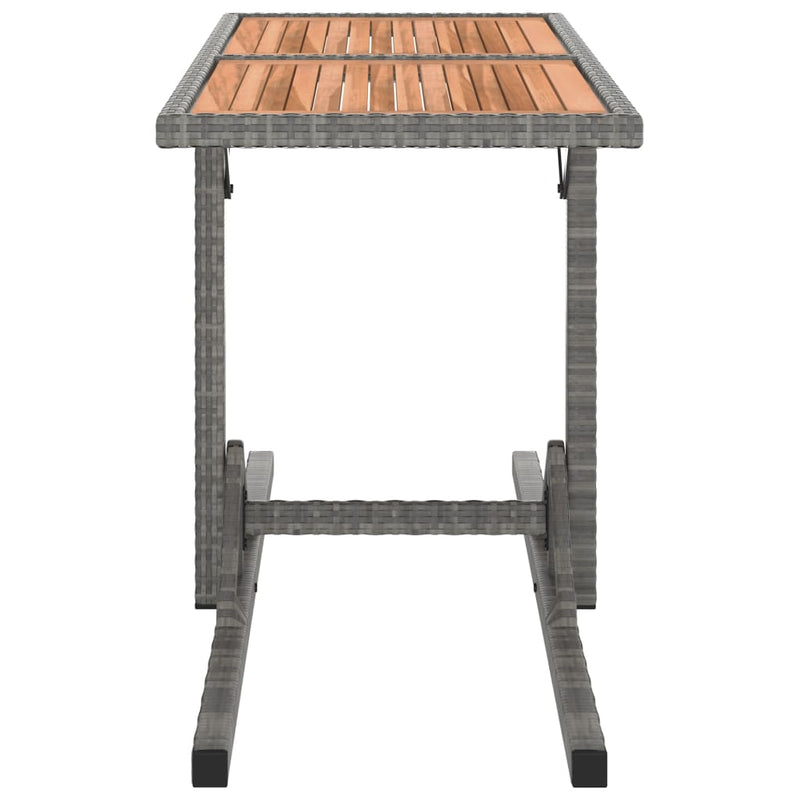 vidaXL 3 Piece Garden Dining Set Solid Acacia Wood & Poly Rattan Anthracite