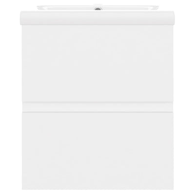 vidaXL Sink Cabinet with Built-in Basin Black Engineered Wood