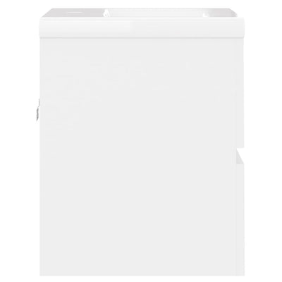 vidaXL Sink Cabinet with Built-in Basin Black Engineered Wood