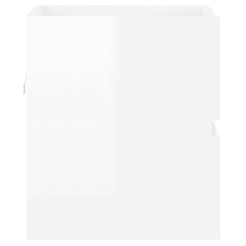 vidaXL Sink Cabinet with Built-in Basin Black Engineered Wood