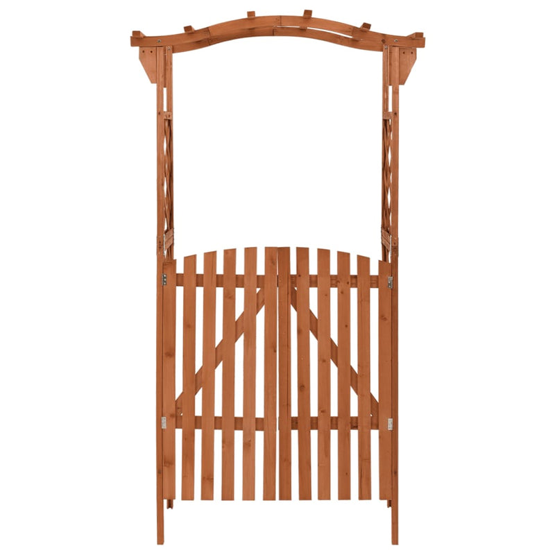 vidaXL Pergola with Gate 116x40x204 cm Solid Firwood