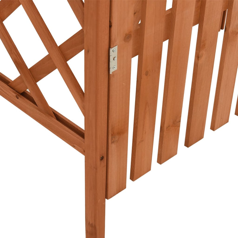 vidaXL Pergola with Gate 116x40x204 cm Solid Firwood