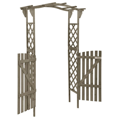 vidaXL Pergola with Gate 116x40x204 cm Solid Firwood