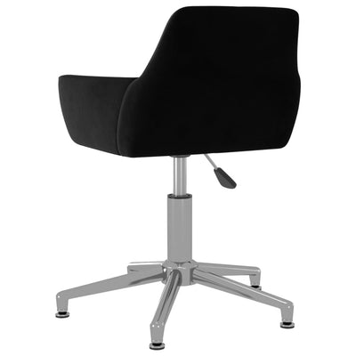 vidaXL Swivel Dining Chair Black Velvet