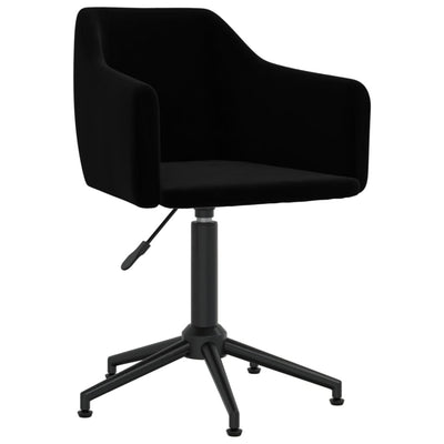 vidaXL Swivel Dining Chair Black Velvet