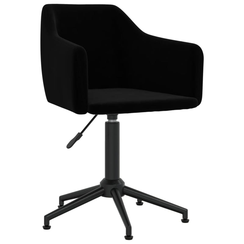 vidaXL Swivel Dining Chair Black Velvet