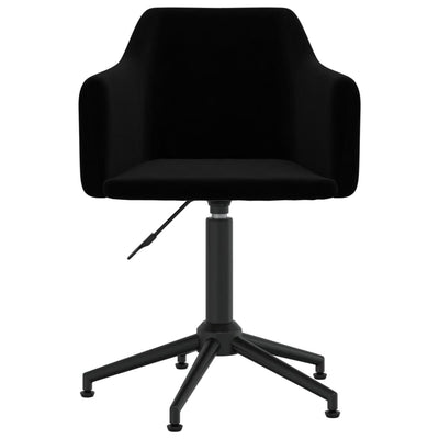 vidaXL Swivel Dining Chair Black Velvet