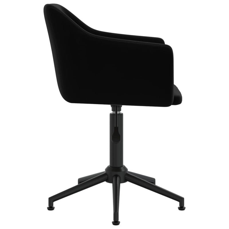 vidaXL Swivel Dining Chair Black Velvet