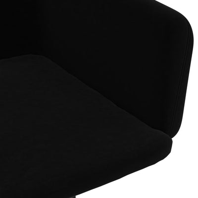 vidaXL Swivel Dining Chair Black Velvet
