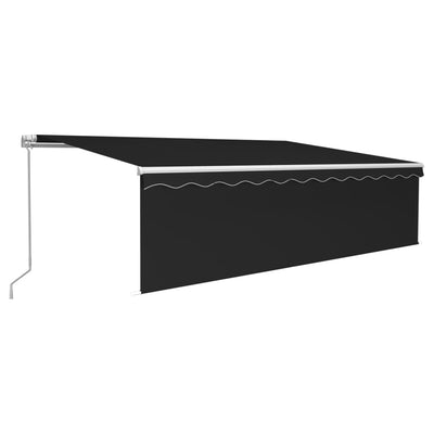 vidaXL Manual Retractable Awning with Blind 4x3m Anthracite