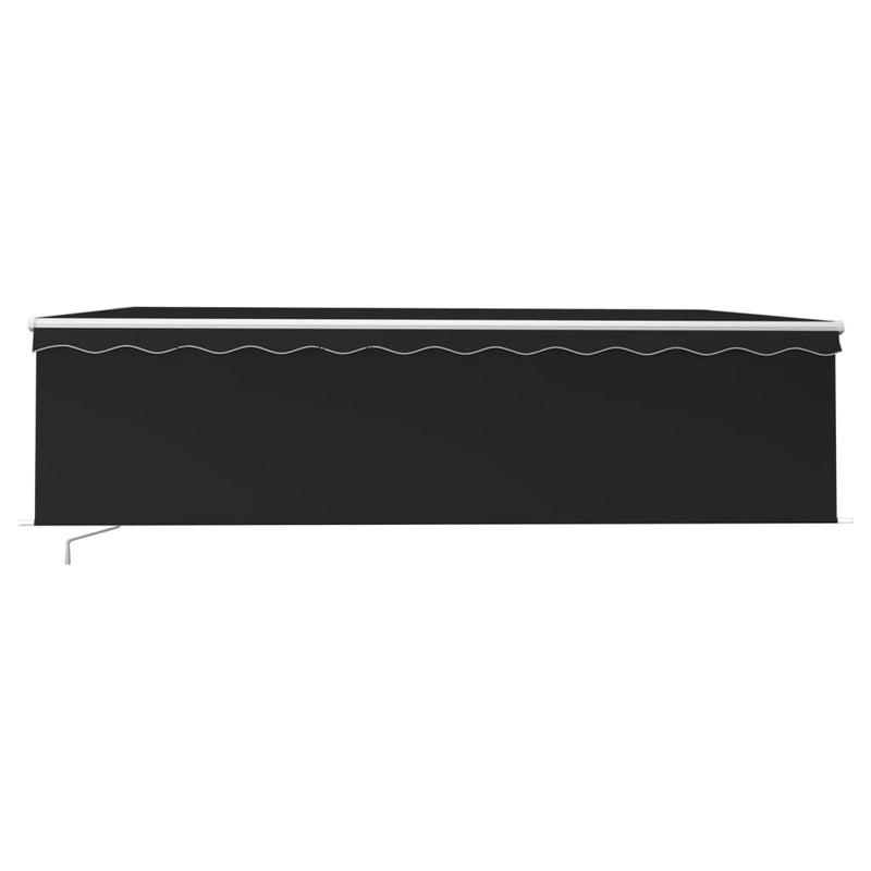 vidaXL Manual Retractable Awning with Blind 4x3m Anthracite