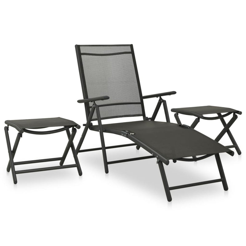 vidaXL 9 Piece Garden Lounge Set Black and Anthracite