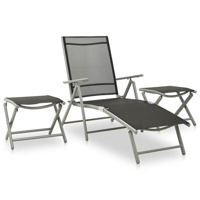 vidaXL 9 Piece Garden Lounge Set Black and Anthracite