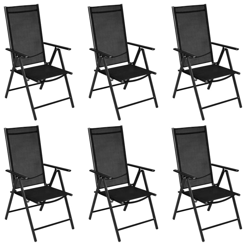 vidaXL 5 Piece Garden Dining Set Aluminium Black