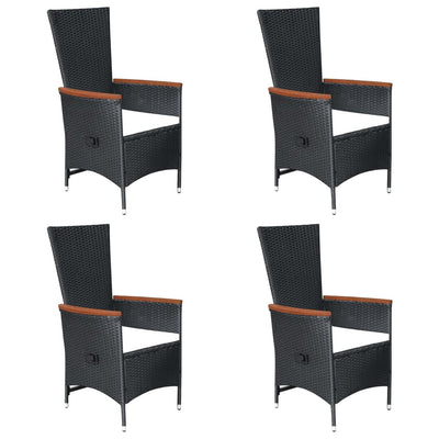 vidaXL 7 Piece Garden Dining Set Poly Rattan Beige