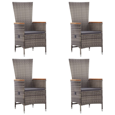 vidaXL 7 Piece Garden Dining Set Poly Rattan Beige