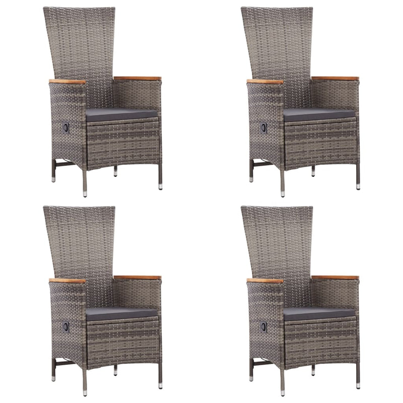 vidaXL 7 Piece Garden Dining Set Poly Rattan Beige