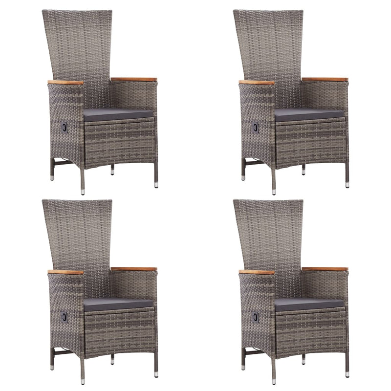 vidaXL 3 Piece Garden Dining Set Black