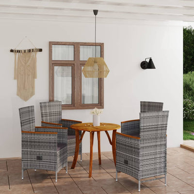 vidaXL 3 Piece Garden Dining Set Black