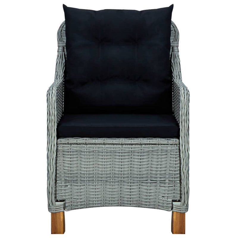 vidaXL 5 Piece Garden Dining Set Light Grey