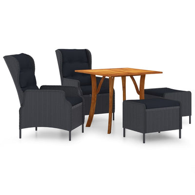 vidaXL 5 Piece Garden Dining Set Brown