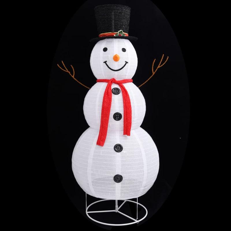 vidaXL Decorative Christmas Snowman Figure LED Luxury Fabric 180cm