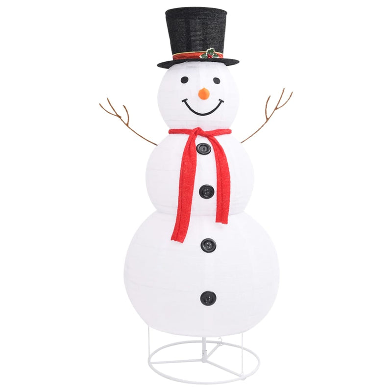 vidaXL Decorative Christmas Snowman Figure LED Luxury Fabric 180cm