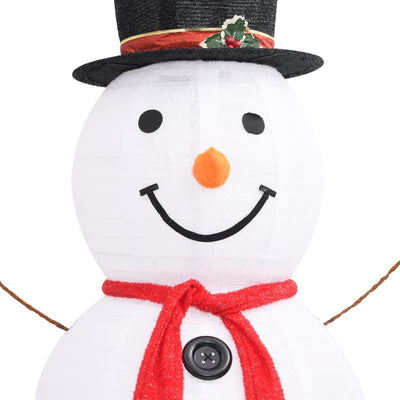 vidaXL Decorative Christmas Snowman Figure LED Luxury Fabric 180cm