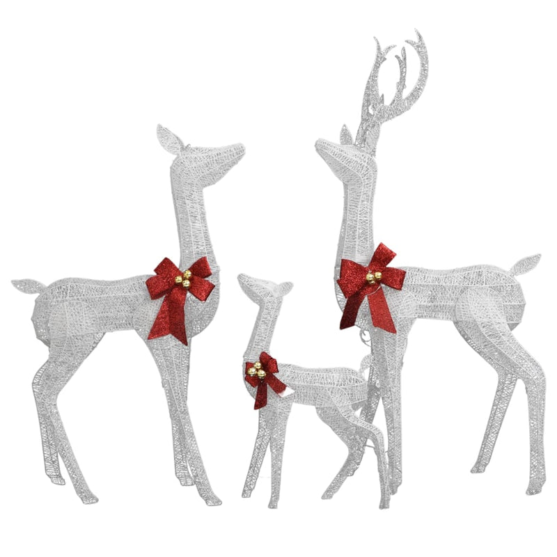 vidaXL Reindeer Family Christmas Decoration Gold 201 LEDs