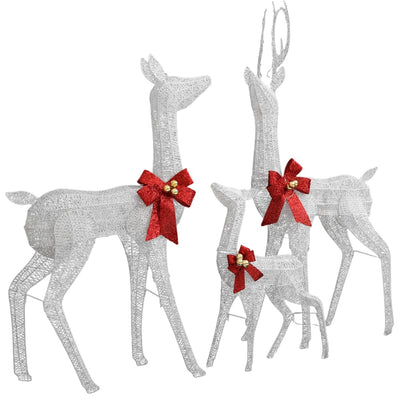 vidaXL Reindeer Family Christmas Decoration Gold 201 LEDs
