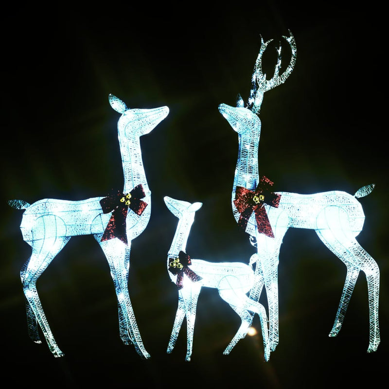 vidaXL Reindeer Family Christmas Decoration Gold 201 LEDs