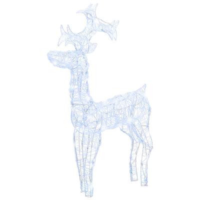 vidaXL Reindeer Christmas Decoration 90 LEDs 60x16x100 cm Acrylic