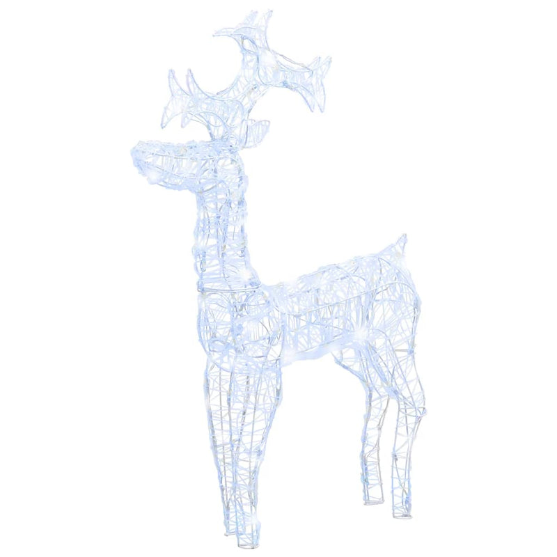 vidaXL Reindeer Christmas Decoration 90 LEDs 60x16x100 cm Acrylic