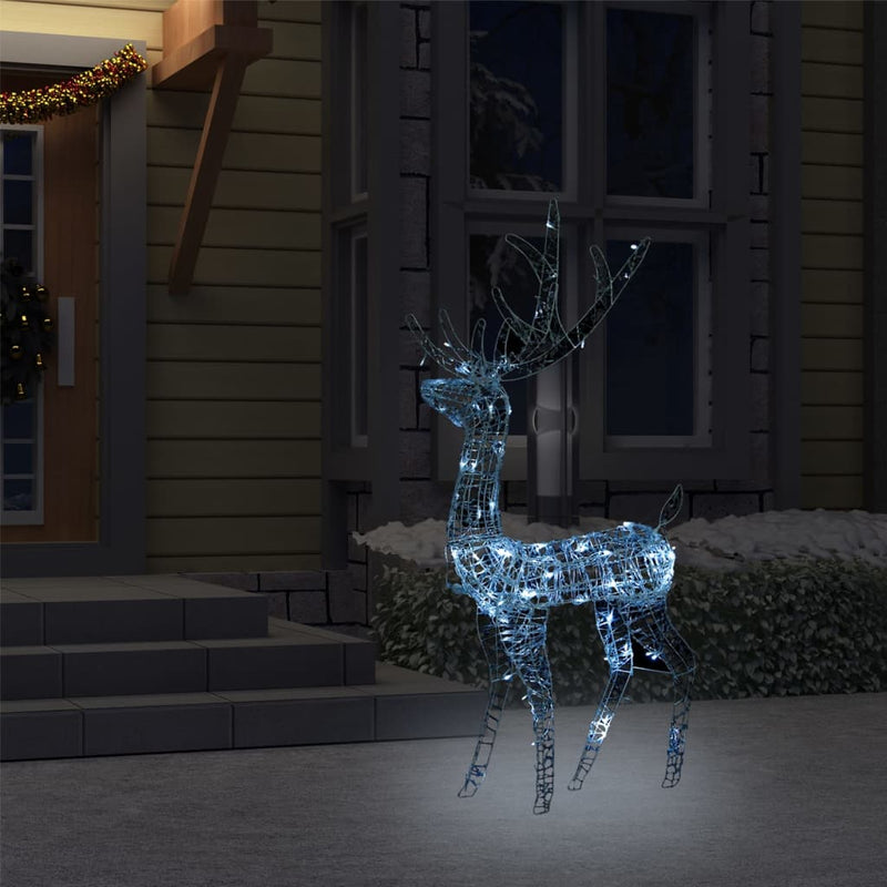 vidaXL Acrylic Reindeer Christmas Decoration 140 LEDs 120 cm Cold White