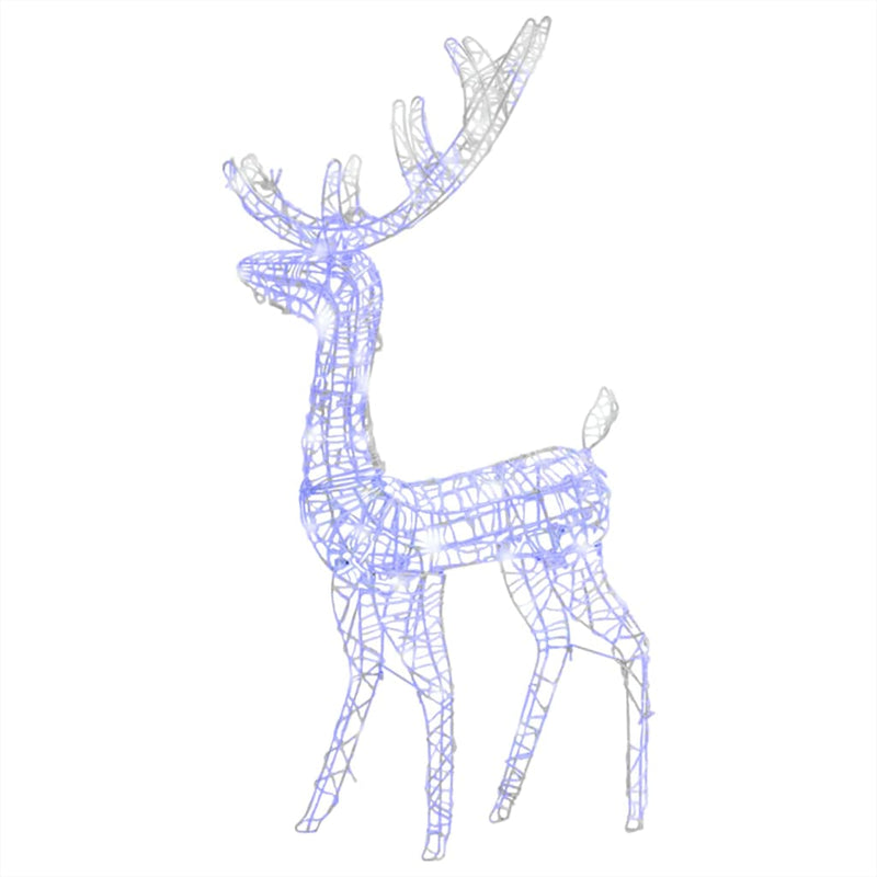 vidaXL Acrylic Reindeer Christmas Decoration 140 LEDs 120 cm Blue