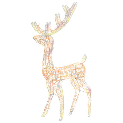 vidaXL Acrylic Reindeer Christmas Decoration 140 LEDs 120 cm Colourful