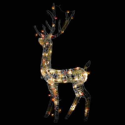 vidaXL Acrylic Reindeer Christmas Decoration 140 LEDs 120 cm Colourful