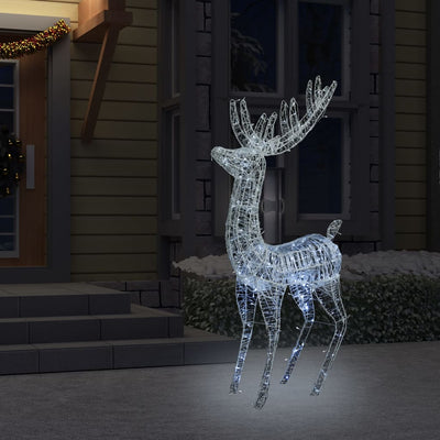 vidaXL XXL Acrylic Christmas Reindeer 250 LED 180 cm Cold white