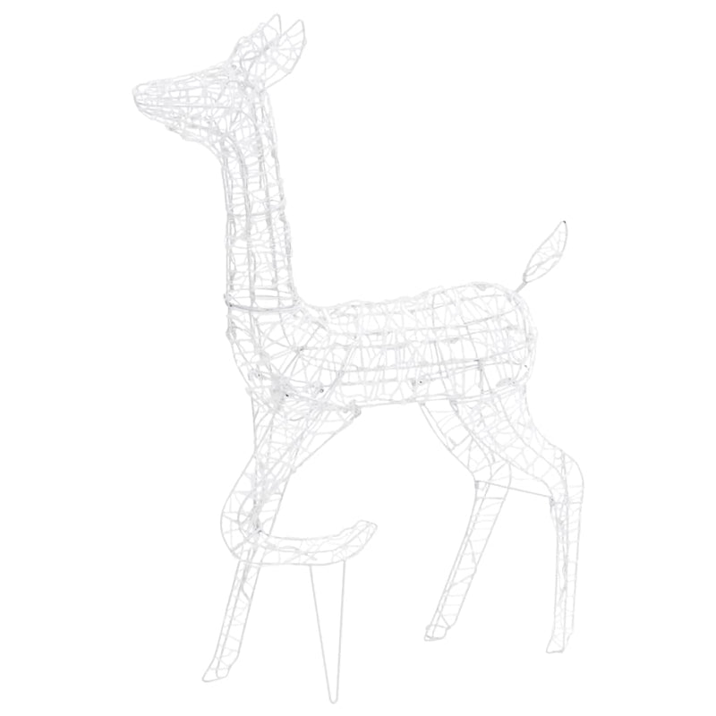 vidaXL Acrylic Reindeer Family Christmas Decoration 300 LED Cold White