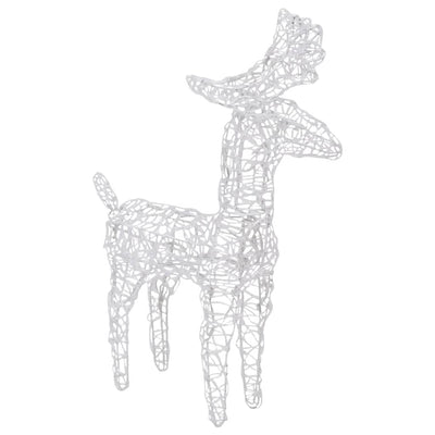 vidaXL Reindeers & Sleigh Christmas Decoration 160 LEDs 130 cm Acrylic