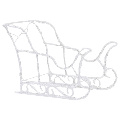 vidaXL Reindeers & Sleigh Christmas Decoration 160 LEDs 130 cm Acrylic