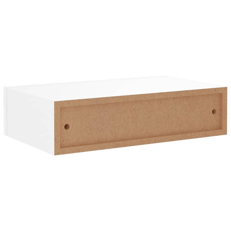 vidaXL Wall-mounted Drawer Shelf Black 40x23.5x10cm MDF