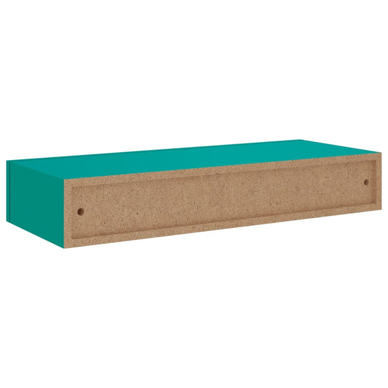 vidaXL Wall-mounted Drawer Shelf Black 40x23.5x10cm MDF