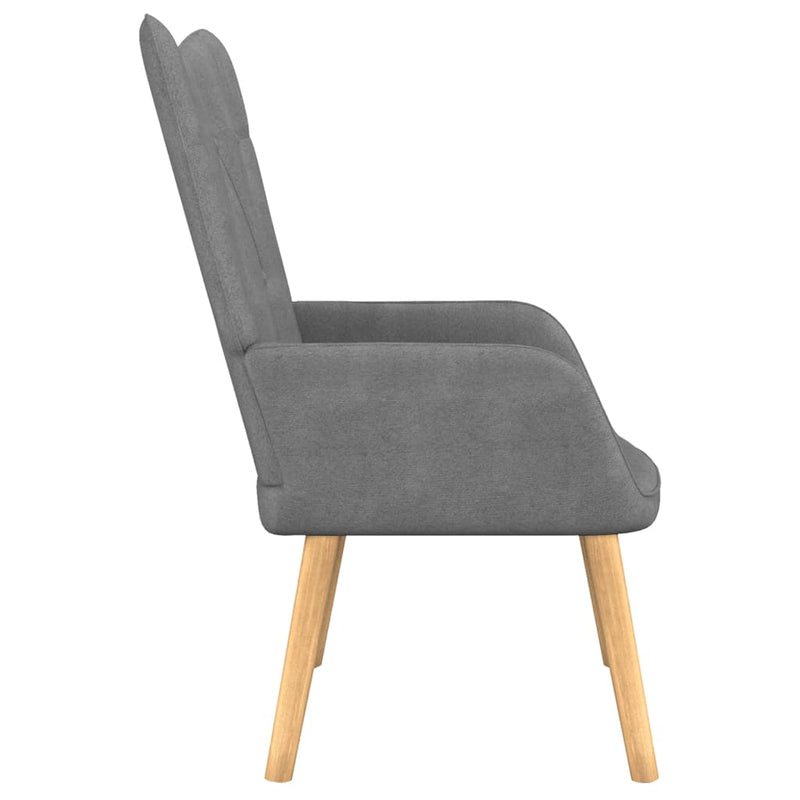 vidaXL Relaxing Chair Dark Grey Fabric