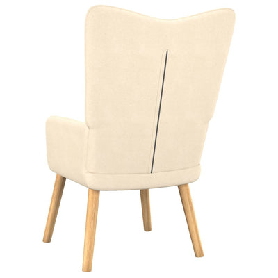 vidaXL Relaxing Chair with a Stool Light Grey Fabric