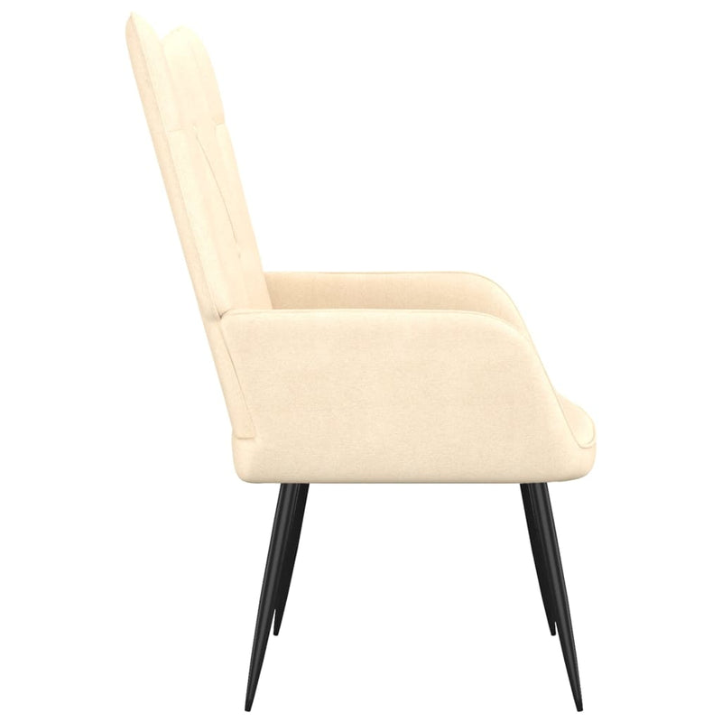 vidaXL Relaxing Chair Cream Fabric