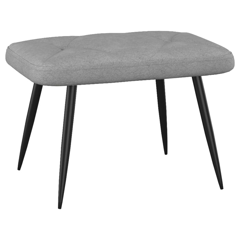 vidaXL Relaxing Chair with a Stool Dark Grey Fabric
