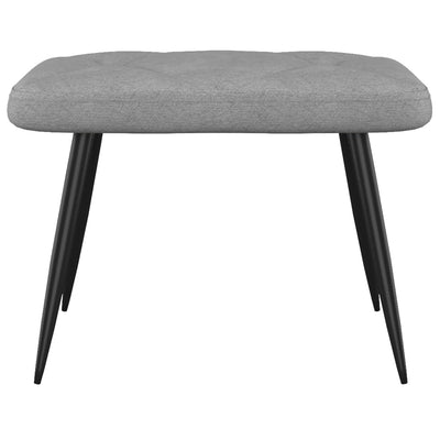 vidaXL Relaxing Chair with a Stool Dark Grey Fabric